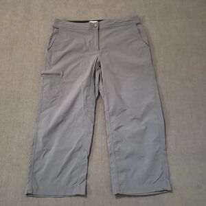 L.L.Beans Active Capri Womens Size 10 Mid Rise Light Weight Gray Side Pocket
